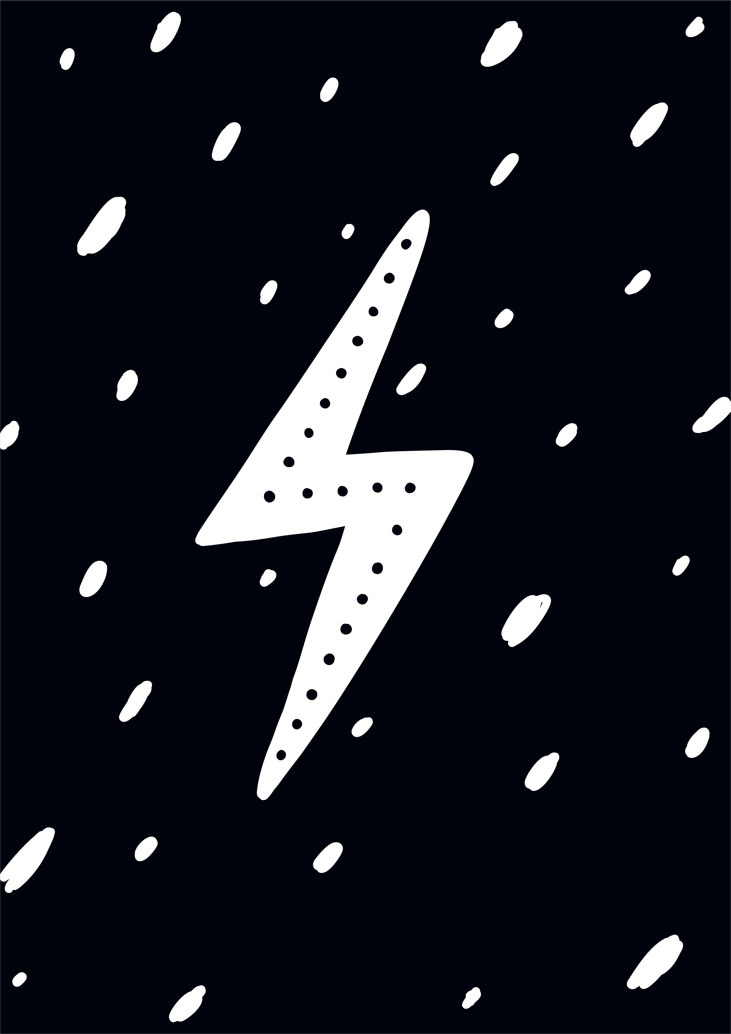 Lightning Bolt - Modern Wall Art - Olli+Lime